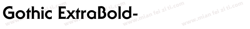 Gothic ExtraBold字体转换